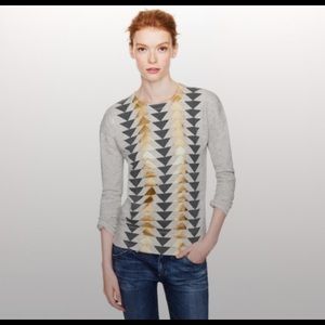 J Crew Factory Sweatshirt with Geometric Pattern